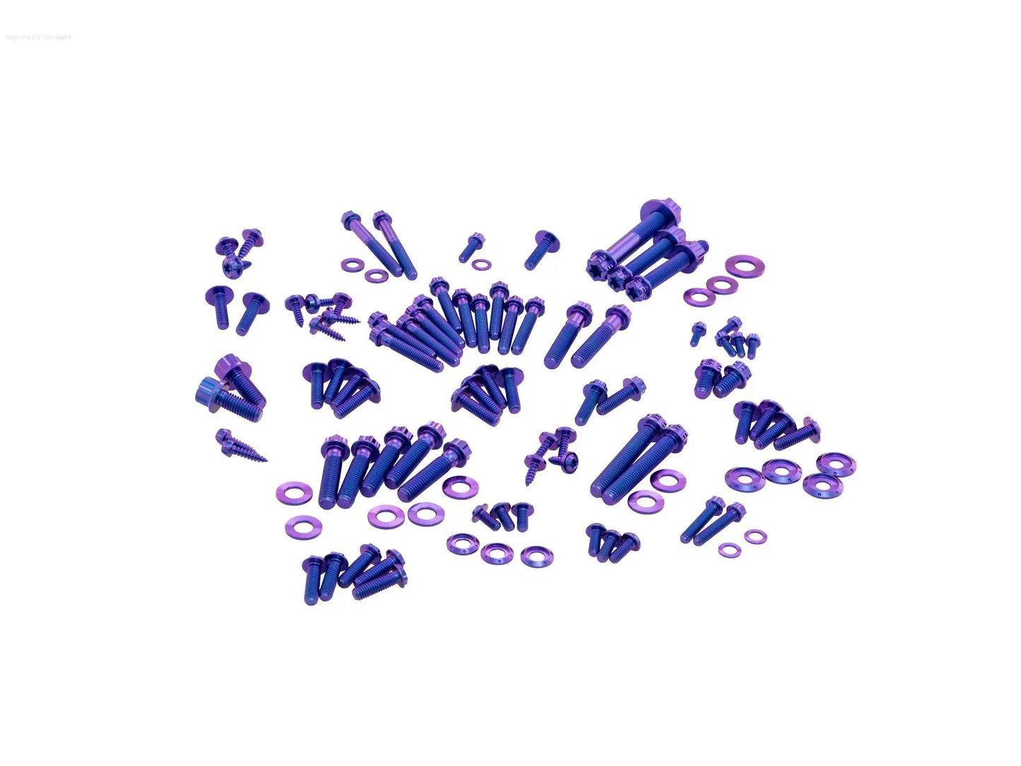 Screw / Bolt Kit Purple Blue | Vespa Primavera/Sprint 125/150cc i.e. 3V 4T AC iGet Falan Parts Falan Parts