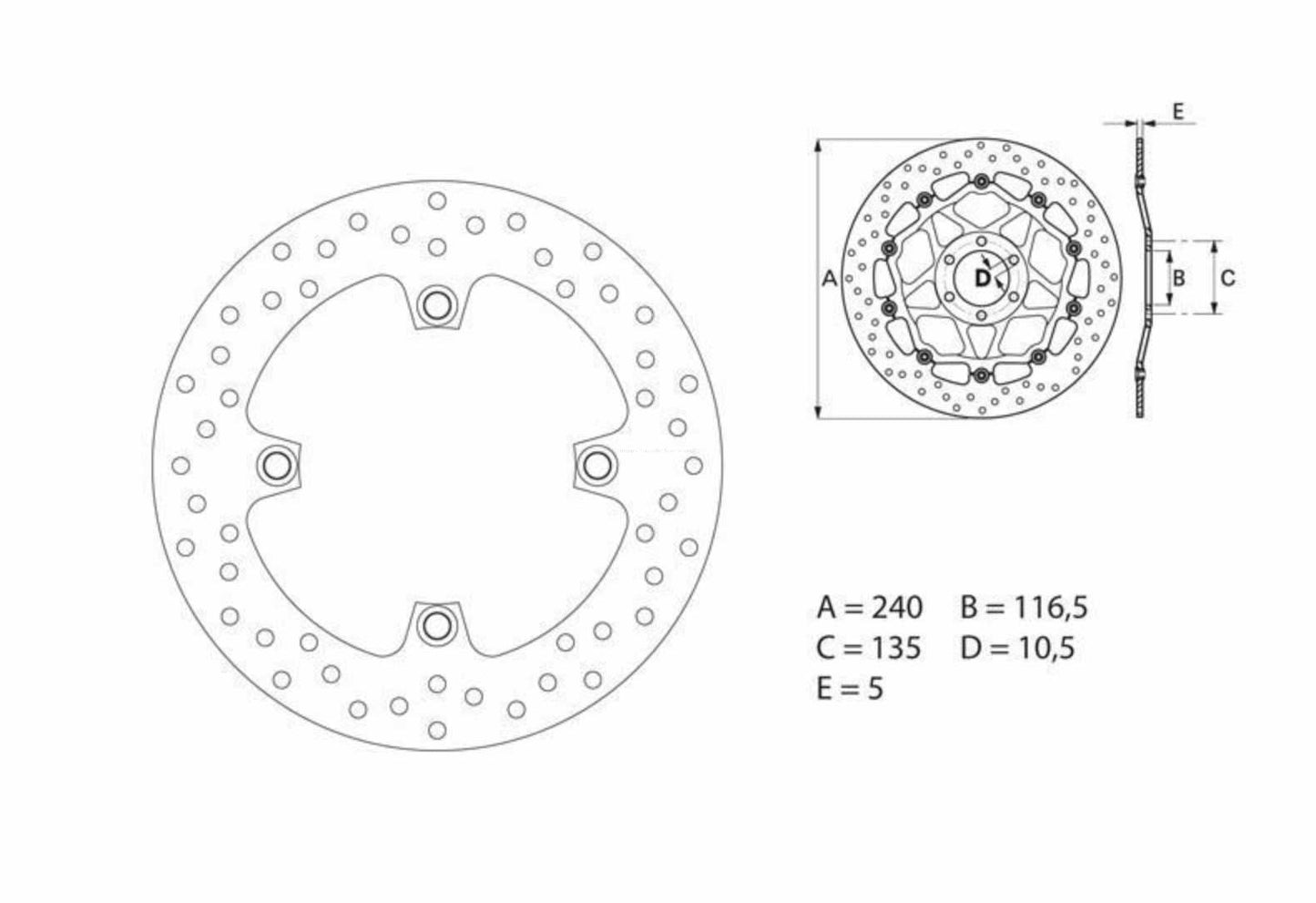 BREMBO Oro Fix Brake Disc - 68B40783 Brembo Falan Parts