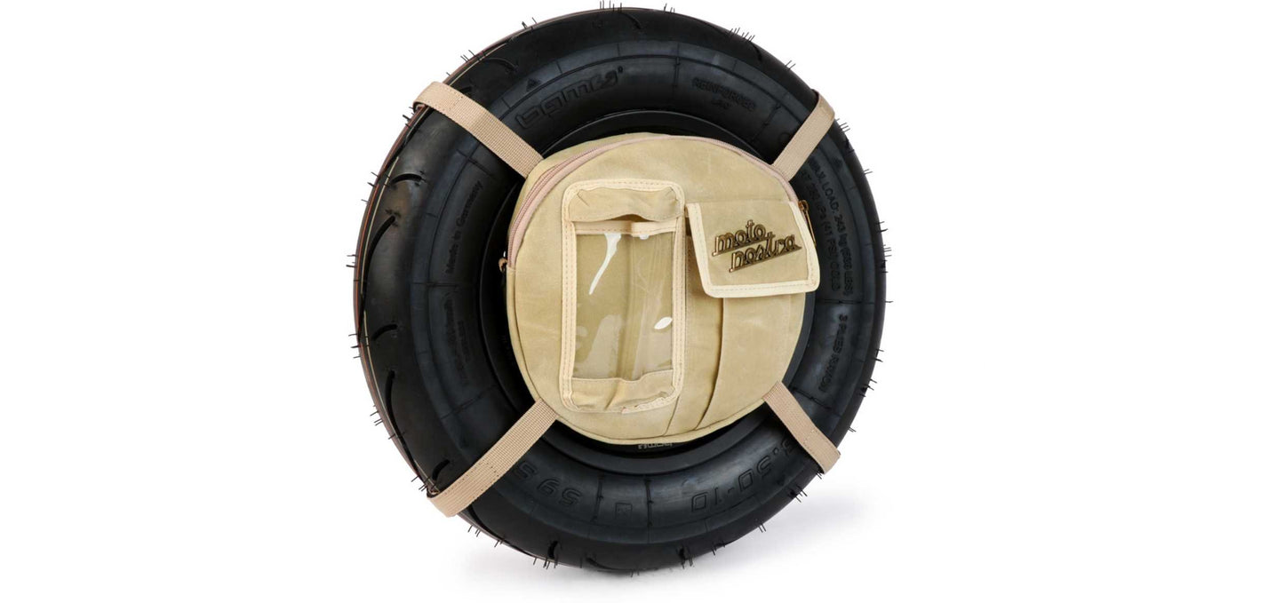 Bag for Spare Wheel MOTO NOSTRA Beige | Vespa 50/75/90/ 125/150 MOTO NOSTRA  Falan Parts