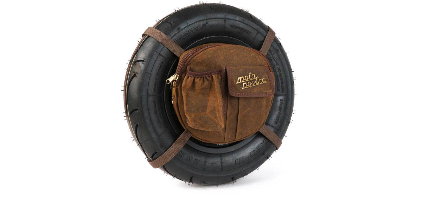 Bag for Spare Wheel MOTO NOSTRA Brown | Vespa 50/75/90/ 125/150 MOTO NOSTRA Falan Parts