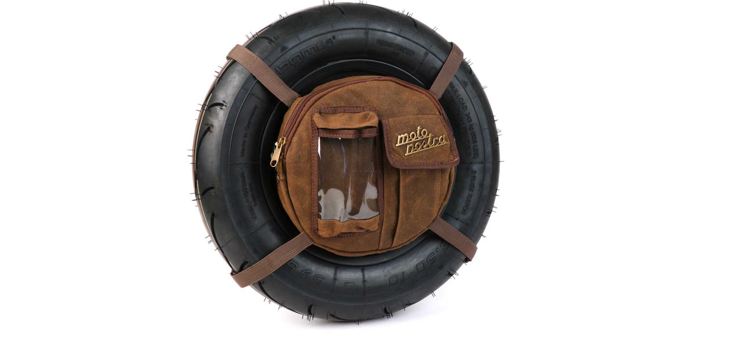 Bag for Spare Wheel MOTO NOSTRA Brown | Vespa 50/75/90/ 125/150 MOTO NOSTRA Falan Parts