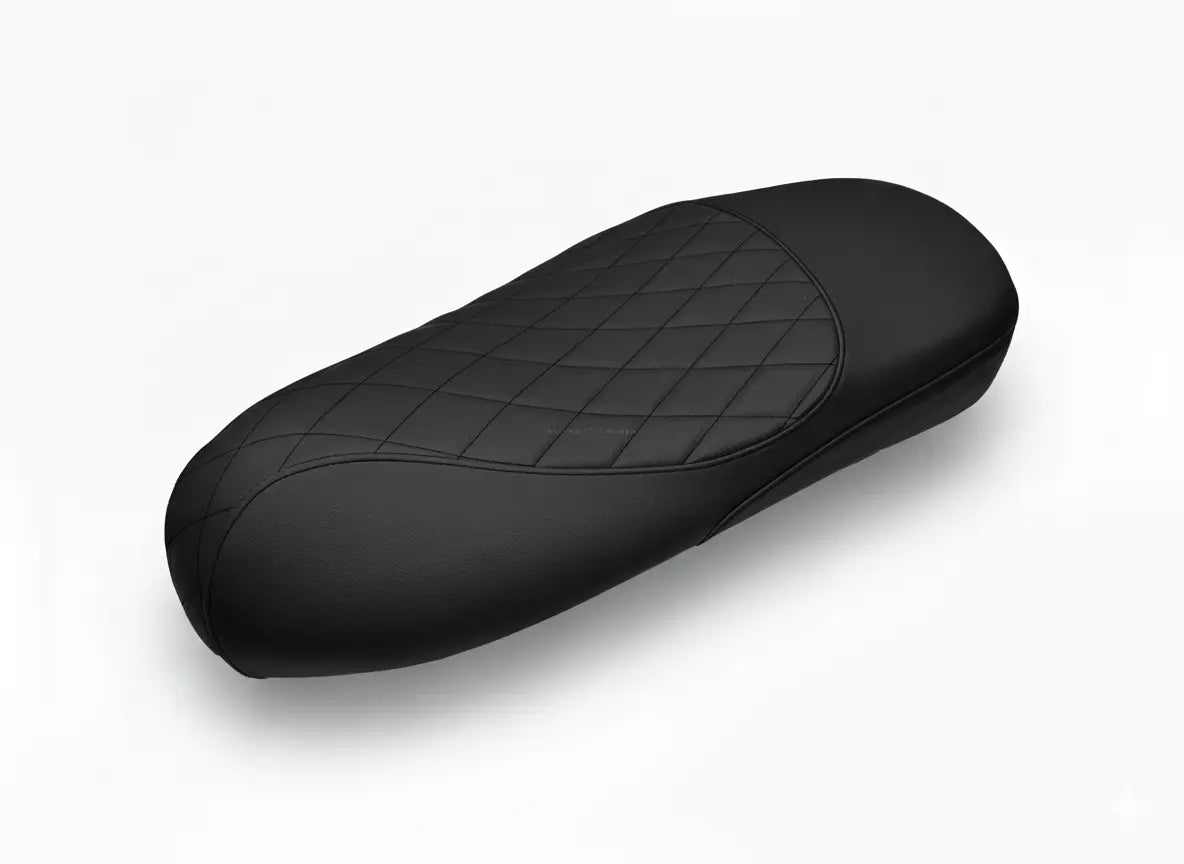 Custom Seat Black Diamond Stitch | Vespa GTS 300cc ('14-) FP Parts Falan Parts