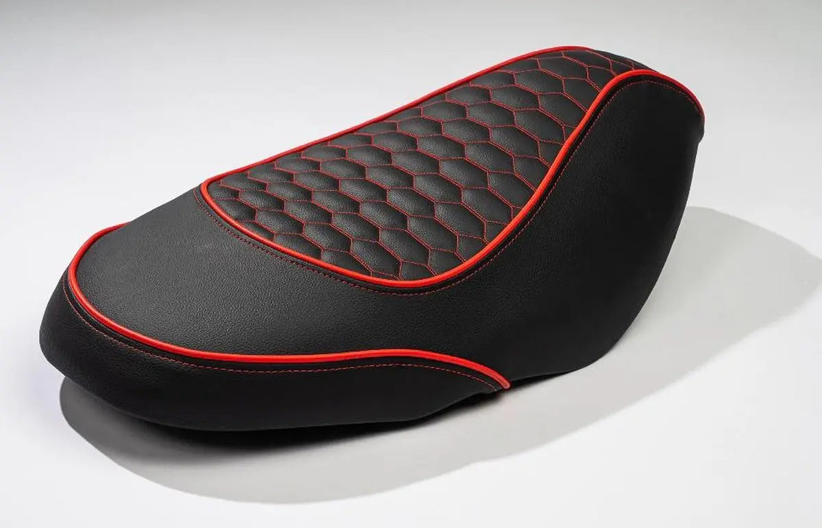 Custom Seat Black & Red | PIAGGIO ZIP II/ZIP SP Falan Parts Falan Parts