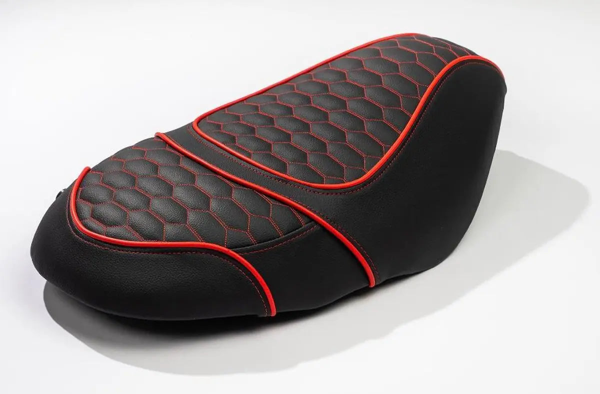 Custom Seat Black & Red | PIAGGIO ZIP II/ZIP SP Falan Parts Falan Parts