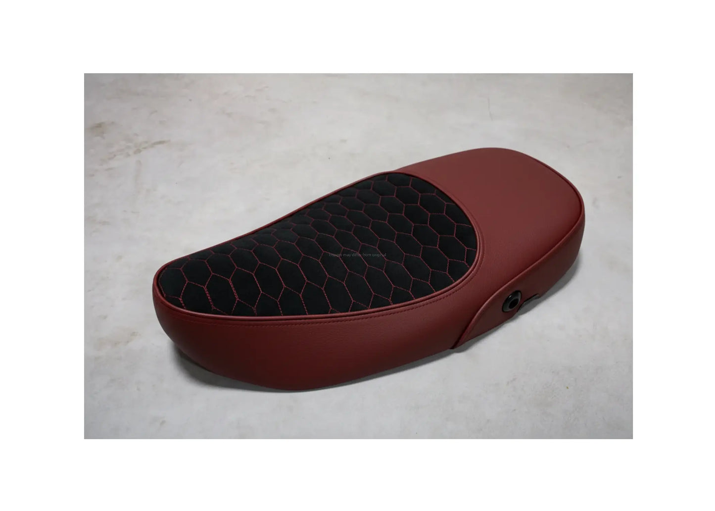 Custom Seat Deluxe Merino Riona Red | Vespa Vespa S/LX/LXV/ ET2-4 50-150cc FP Parts Falan Parts