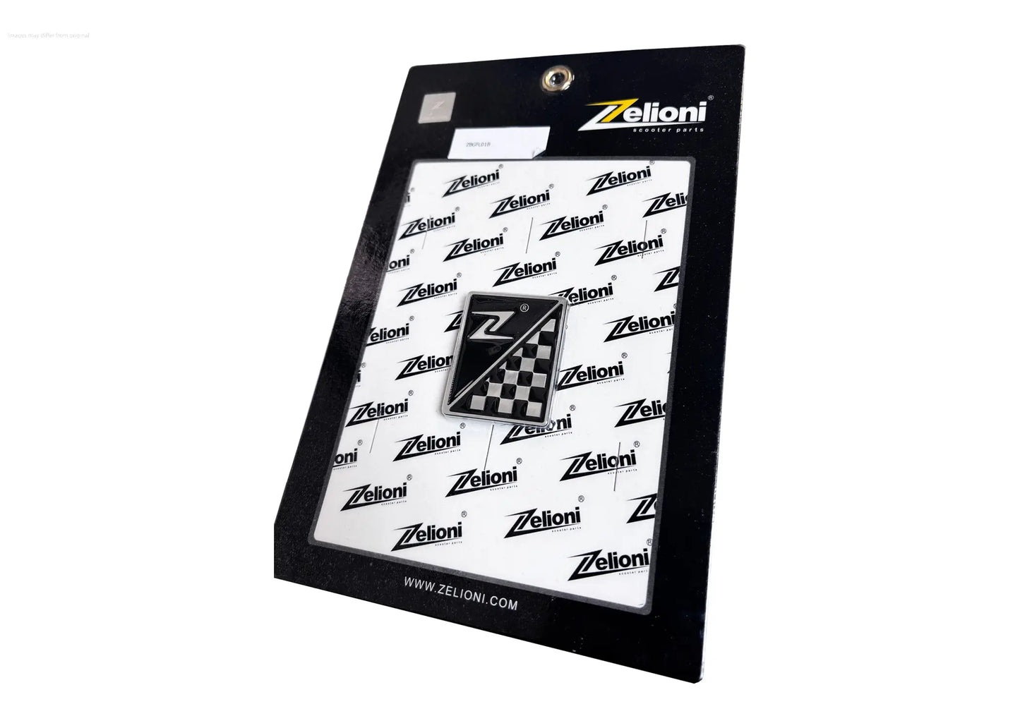 Emblem ZELIONI Square Horn Cover | Vespa PX125-200 MY/2011 f/ LX/LXV/S/Primavera/Sprint/GTS/GTS Super/GTV/GT 60/GT/GT L/946 50-300cc Zelioni Falan Parts