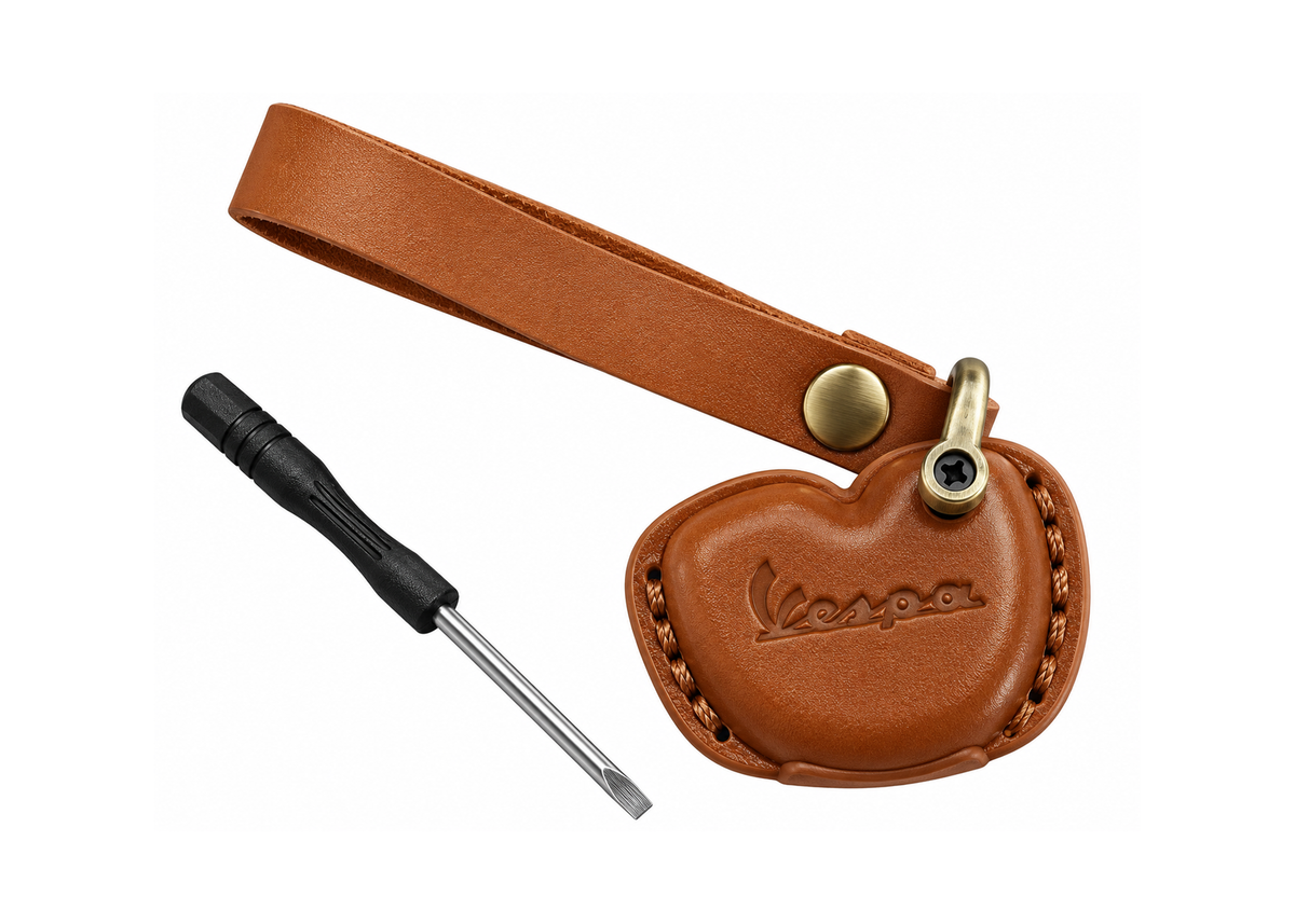 Leather Key Cover Light Brown | Vespa ET2/ET4/LX/LXV/S/Primavera/Sprint/GTS/GTS Super/GTV/GT 60/GT/GT L 50-300cc Falan Parts Falan Parts