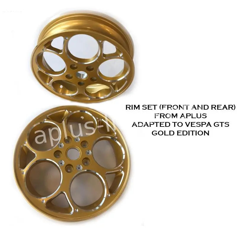 CNC Rims Set Gold | Vespa GTS/GTS Super/GTV/GT 60/GT/GT L 125-300cc Falan Parts Falan Parts