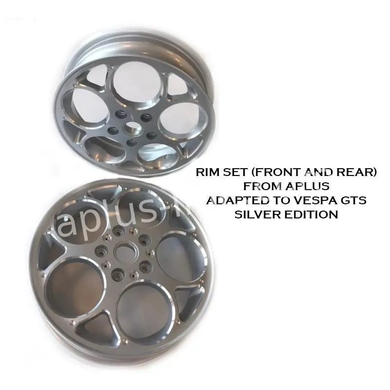CNC Rims Set Silver | Vespa GTS/GTS Super/GTV/GT 60/GT/GT L 125-300cc Falan Parts Falan Parts