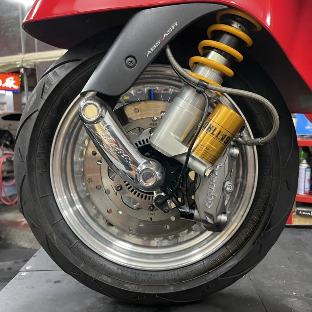 Axle Seating JS Manuf Silver 100mm | Vespa GTS/GTS Super/GTV/GT60/GT/GT L 125-300cc JS Manuf Falan Parts