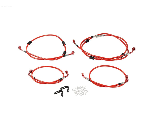 Brake Hose Kit SPIEGLER Red | Vespa GTS/GTS Super 125-300cc (`23-) SPIEGLER  Falan Parts