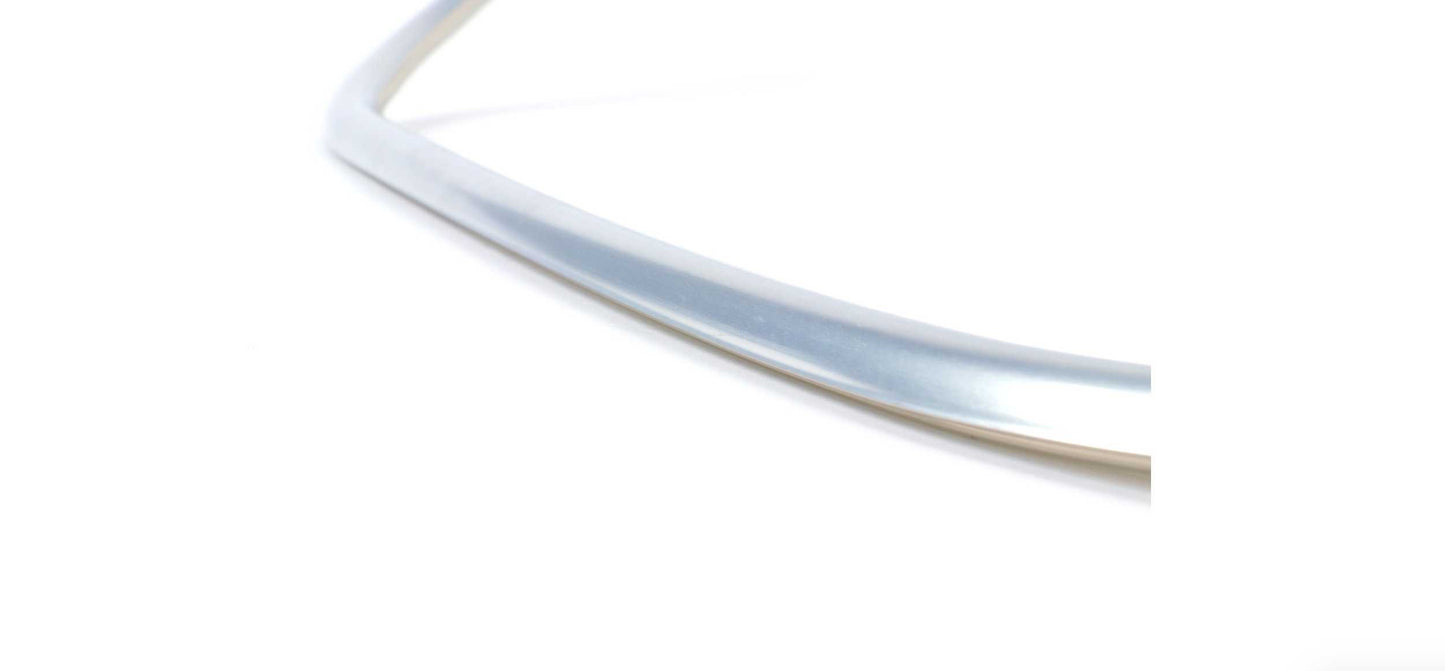 Leg shield beading left PIAGGIO silver | Vespa GTS 125-300cc Piaggio Falan Parts