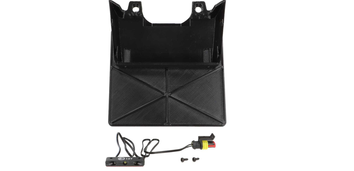 License Plate Holder and License Plate Lights MOTO NOSTRA Unpainted | Vespa GTS 125-300cc MOTO NOSTRA Falan Parts