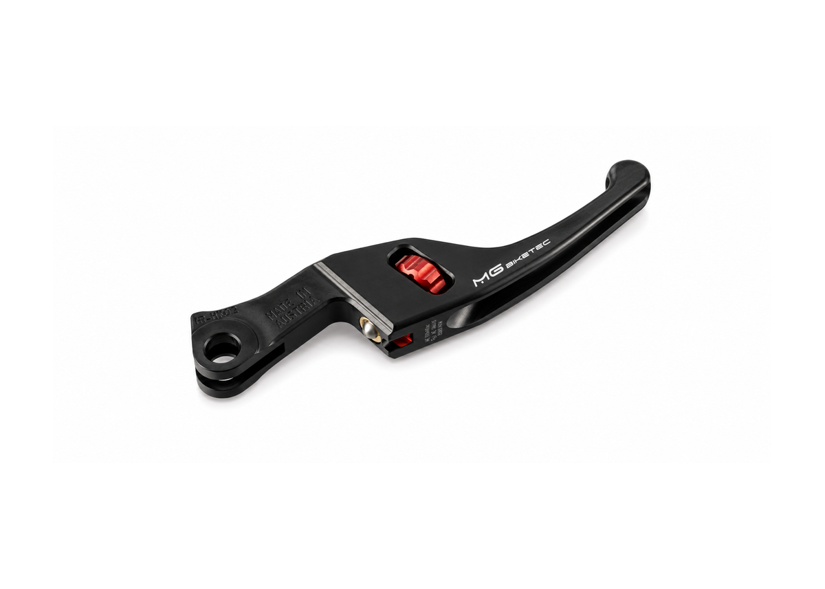 Sport Lever Set Brake MG Biketec Black / Red | Vespa Primavera/Sprint 50-150cc 4T (`24-25) Euro5+ MG Biketec Falan Parts