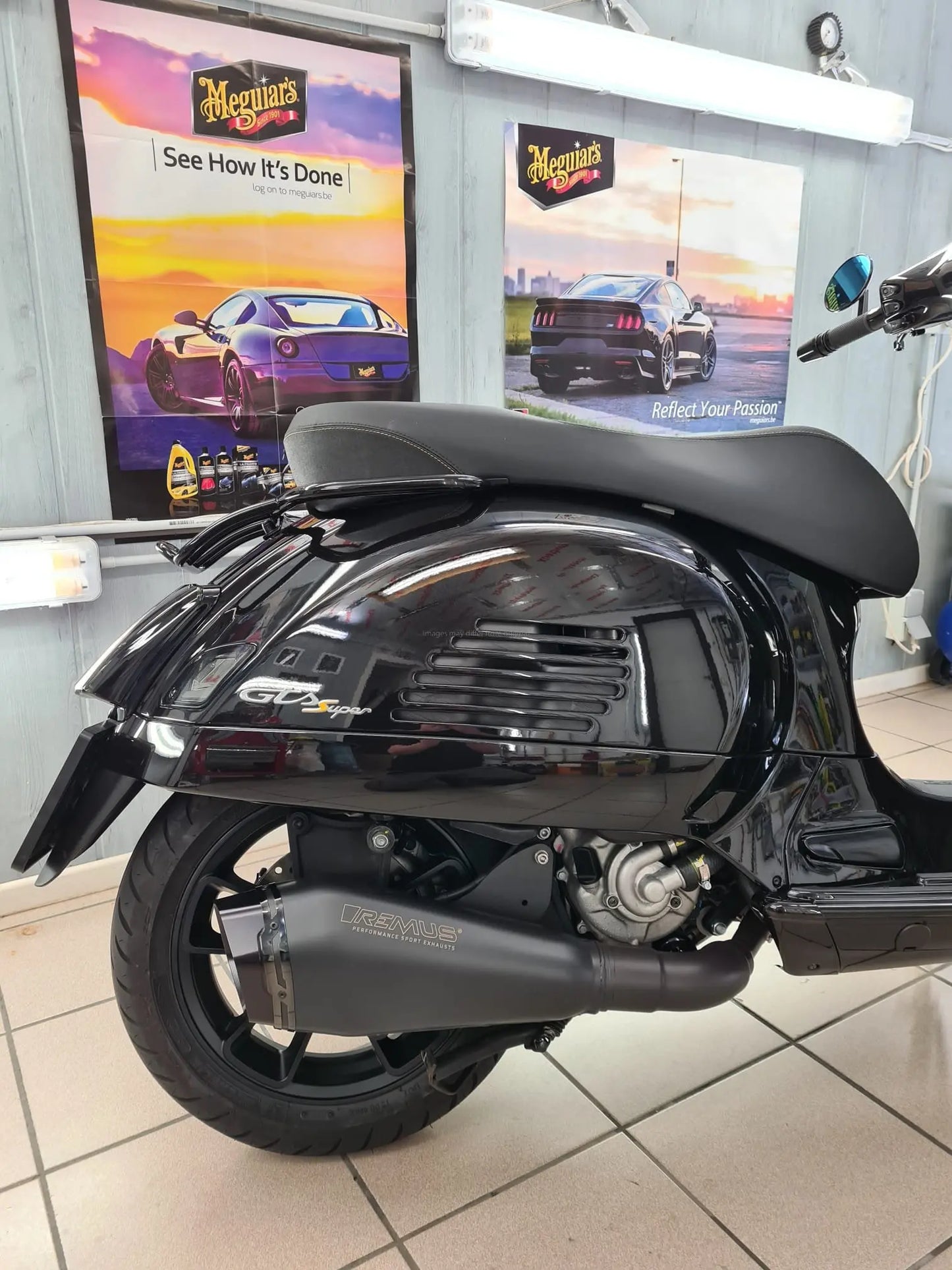 Racing Exhaust REMUS RS Black | Vespa GTS Models HPE 300cc (`19-) E4 Remus Falan Parts