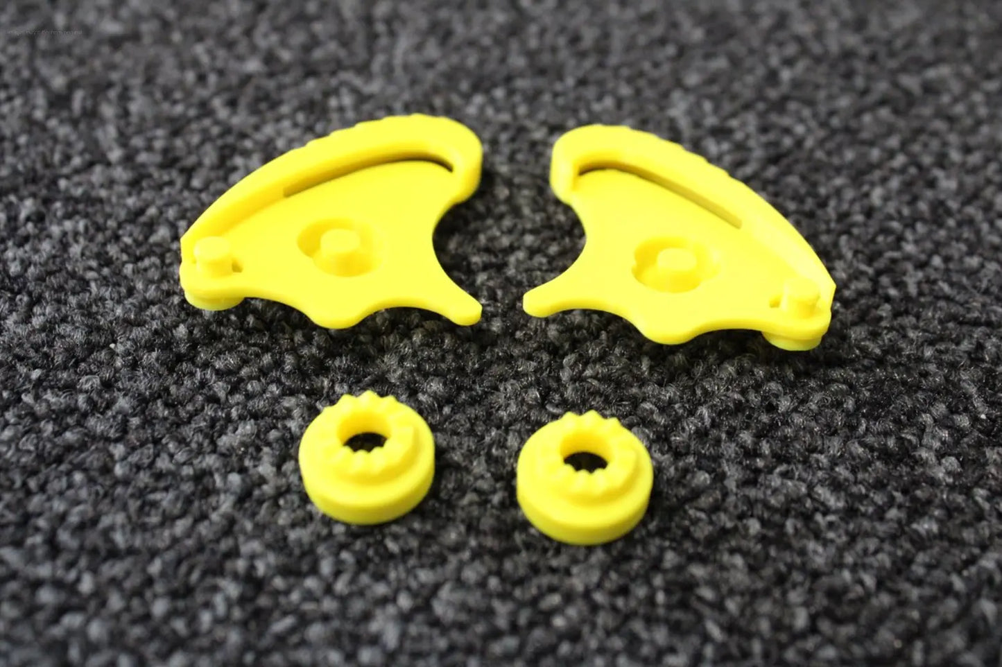 Roof Boxer V8 Helmet Clip Set Yellow Falan Parts Falan Parts