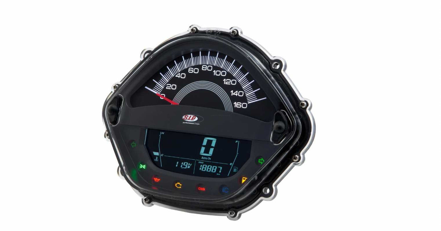 Speedometer/Rev Counter SIP Black | Vespa GTS/GT/GT L 125-200cc (carburattor model) SIP  Falan Parts