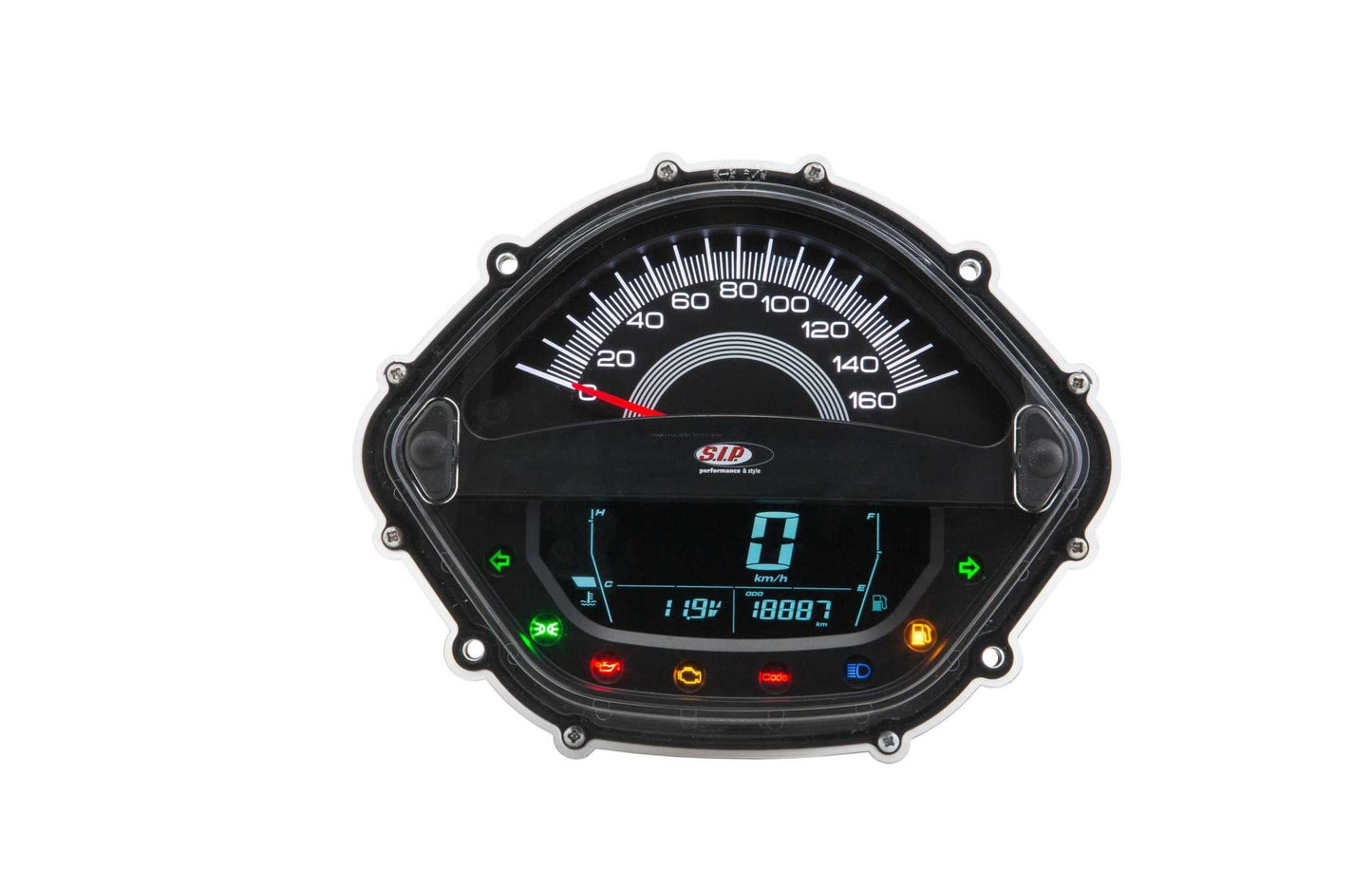 Speedometer/Rev Counter SIP Black | Vespa GTS/GTS Super 125-300cc '14- SIP  Falan Parts
