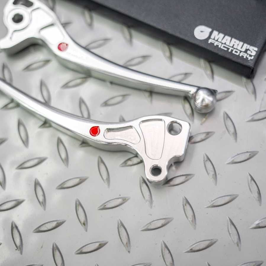 Sport Lever Set Maru's Factory Silver | Vespa LX/LXV/S/Primavera/Sprint 50-150cc Maru's Factory Falan Parts