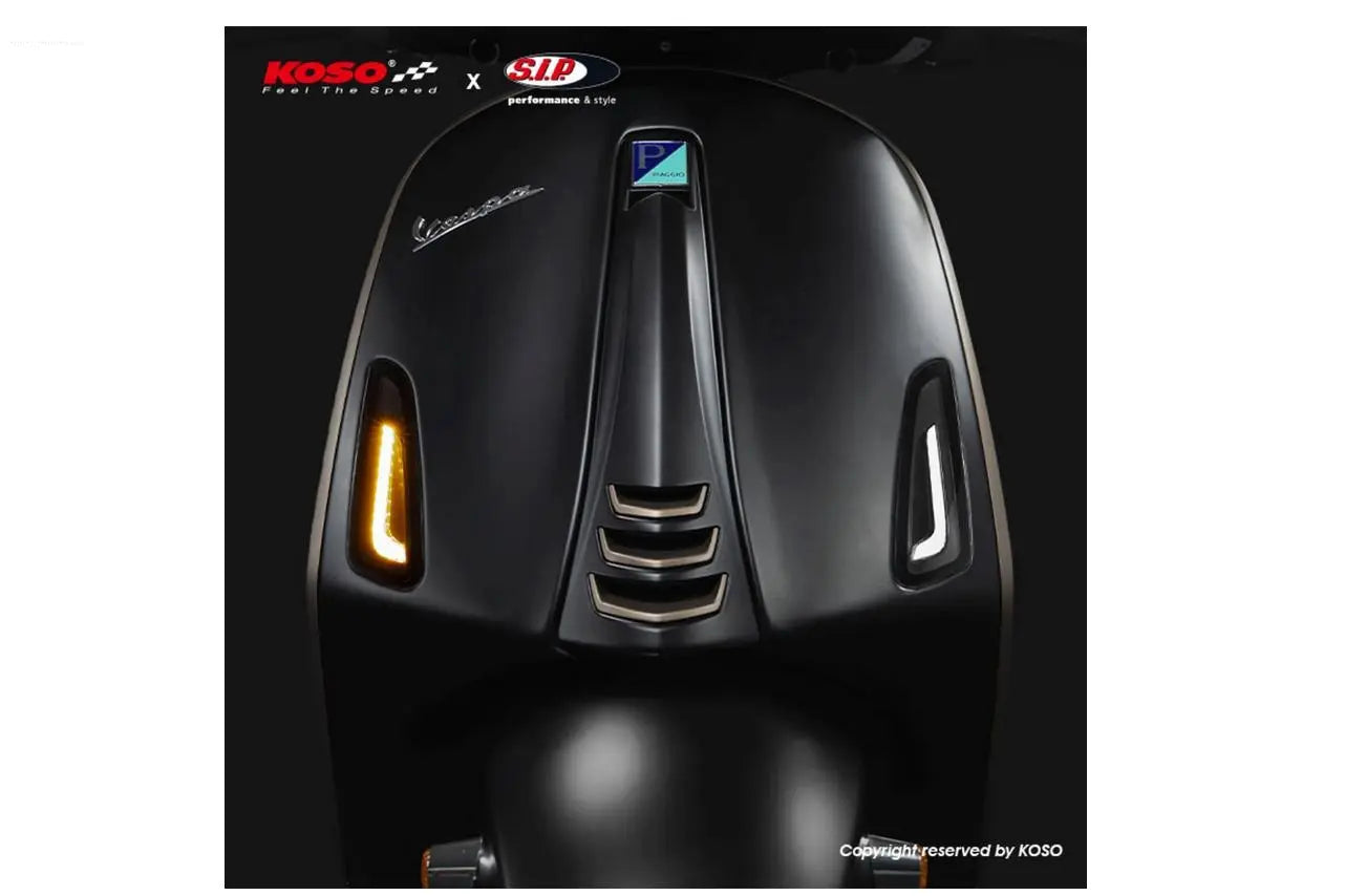 Indicator Kit Front KOSO Smoked | Vespa Primavera/Sprint 125-150cc Koso Falan Parts