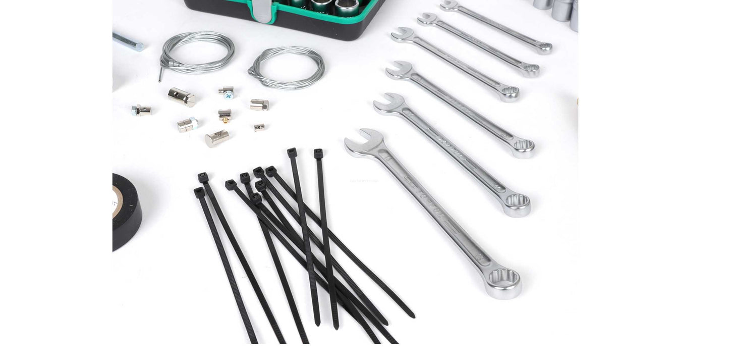 Toolbox with Tool Set MOTO NOSTRA Brown | Vespa 50/75/90/ 98/125/150/ 160/180/200/ 946/ PK/PX/P/ TX/LX/LXV/ ET2/ET4/S/ GTS/GT/GTV/ LT/VXL/ SXL/VX/ Cosa/ Primavera/ Sprint/ Elettrica Falan Parts Falan Parts