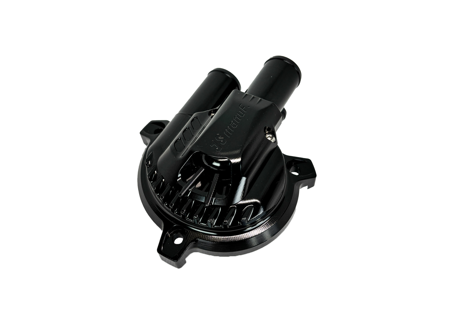 Cover Water Pump CNC JS Manuf Black | Vespa GTS/GTS Super/GTV/GT 60/GT/GT L 125-310cc 4T LC PIAGGIO LEADER/QUASAR 125-310cc 4T LC JS Manuf Falan Parts