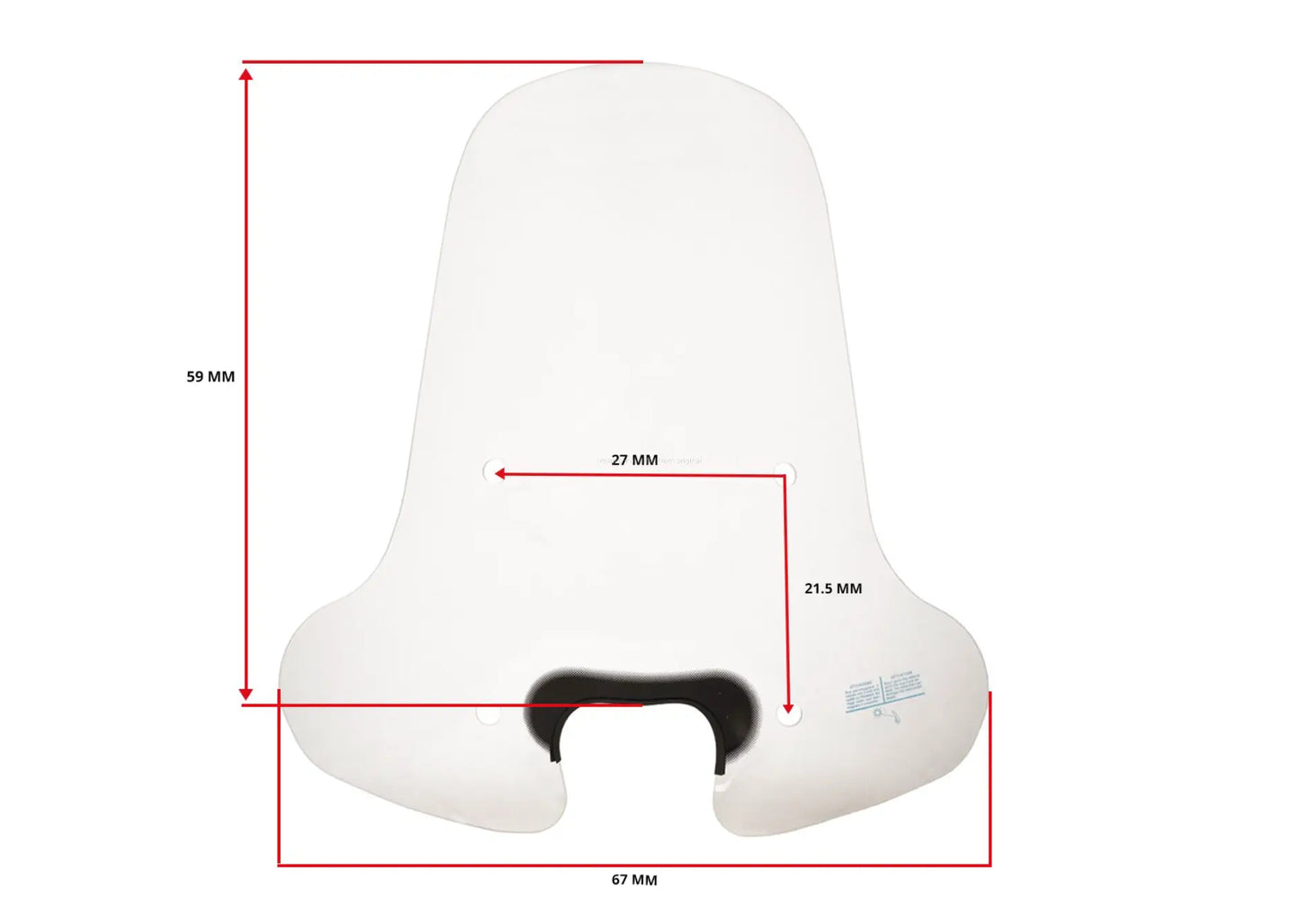 Windshield High 71 CM Clear | Piaggio Zip SP/2000 Models FP Parts Falan Parts