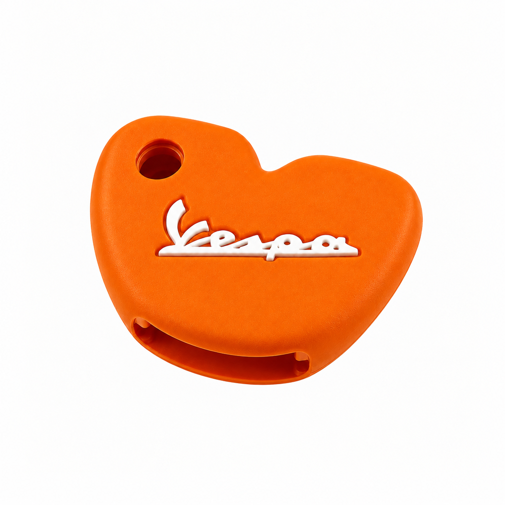 Key Cover Silicone Orange/White | Vespa Models FP Parts Falan Parts