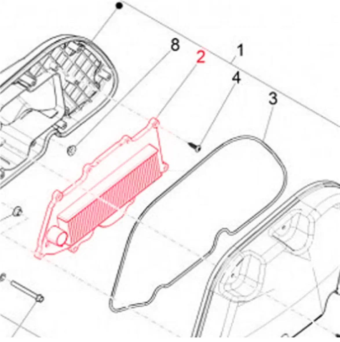 Air Filter Sponge PIAGGIO | Vespa GTS/GTS Super 125/150ccm 4T LC iGet (Euro4) Piaggio 9.34 Falan Parts