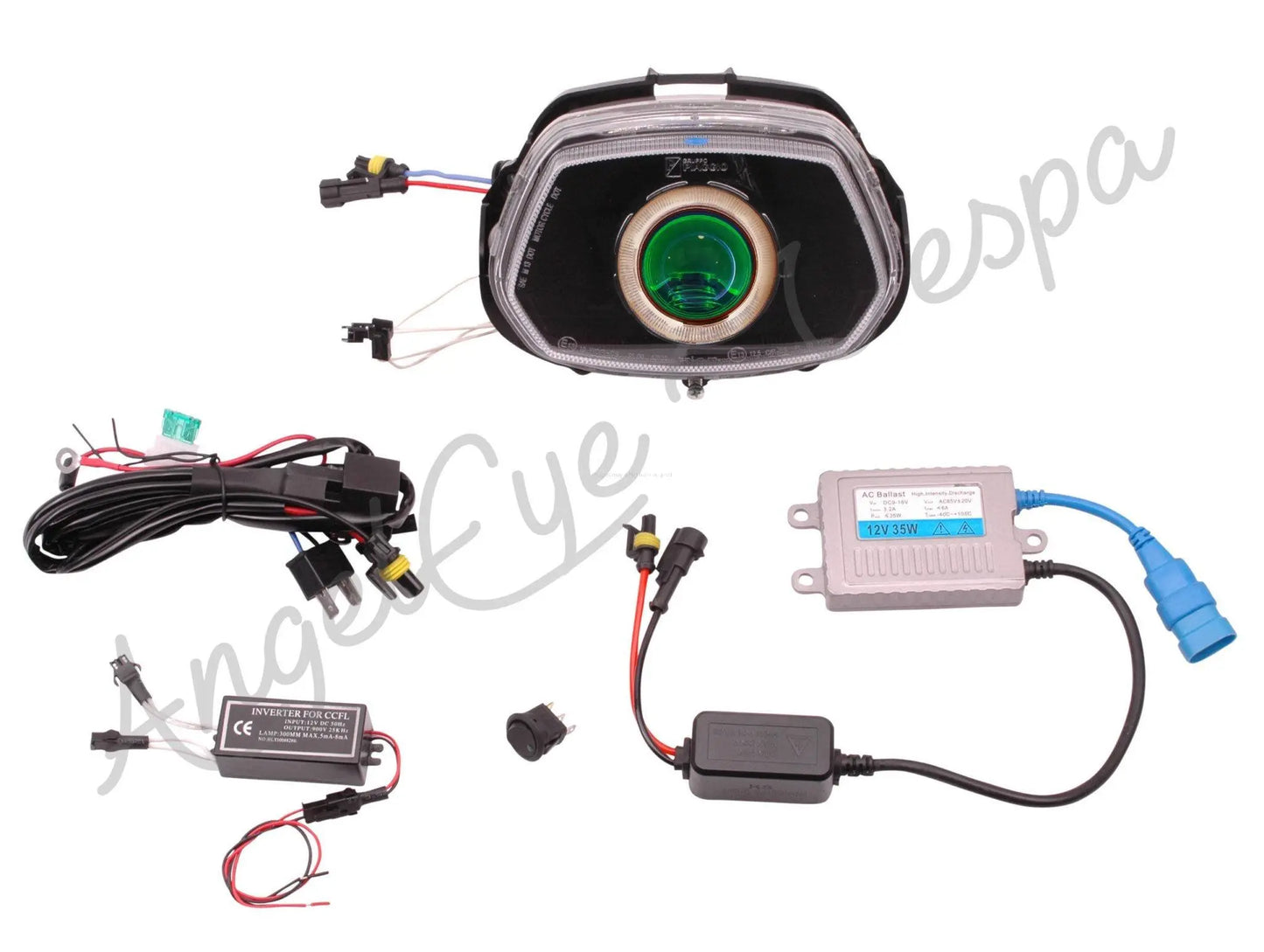 Angel Eye Yellow With Green Devil Eye (model 1) | Vespa Sprint Angeleye Vespa 193.44 Falan Parts