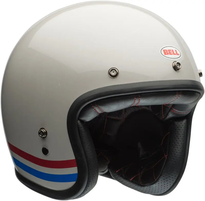 BELL Custom 500 DLX Helmet | Stripes Pearl White BELL 214.95 Falan Parts