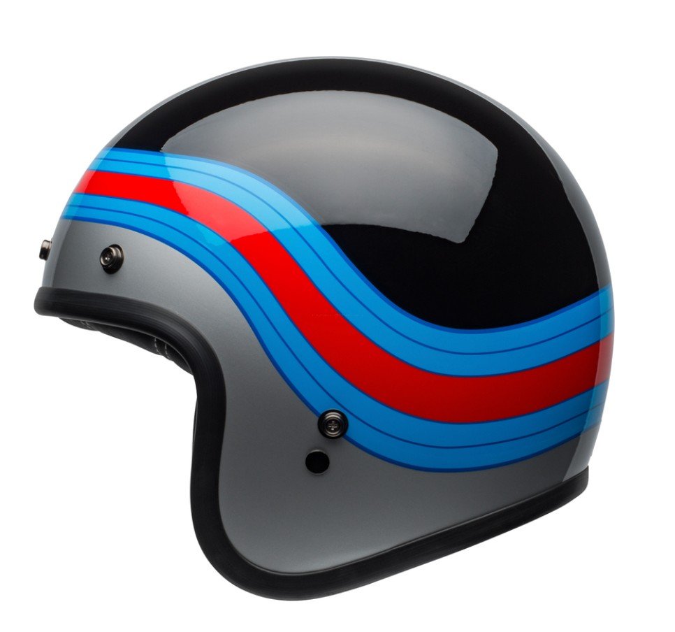 BELL Custom 500 DLX Helmet Pulse Gloss Black/Blue/Red BELL 194.95 Falan Parts