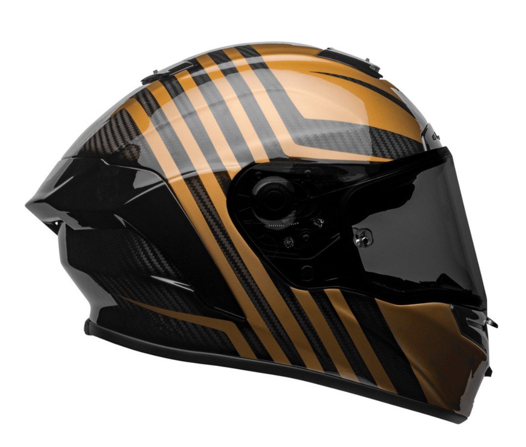 bell flex helmet BELL Race Star Flex DLX Helmet Mate/Gloss Black/Gold – Falan Parts