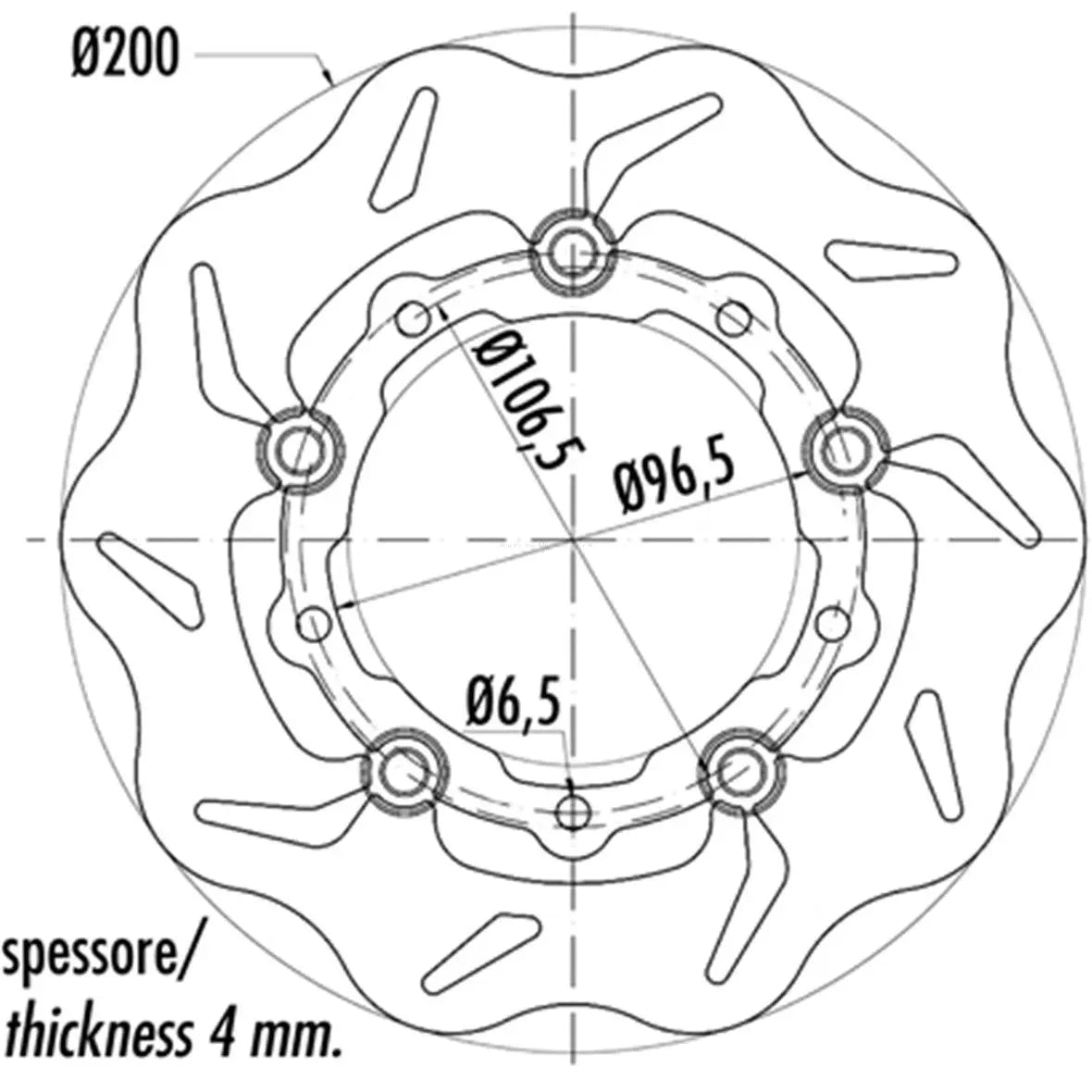 Brake Disc Floating POLINI ROAD Front | Vespa Models Polini 115.00 Falan Parts