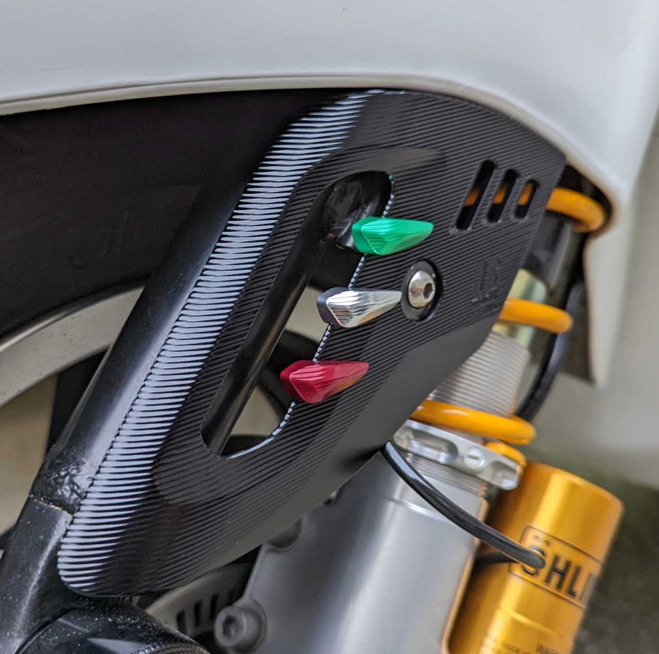 CNC Fork Cover JS Manuf Dutch Flag | Vespa Sprint / Primavera 50-150cc ('14-) JS Manuf 129.99 Falan Parts