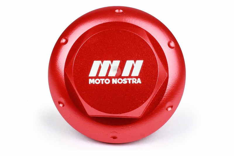 CNC Oil Drain Plug MOTO NOSTRA Red | Piaggio / Vespa Models 125-500cc MOTO NOSTRA  Falan Parts