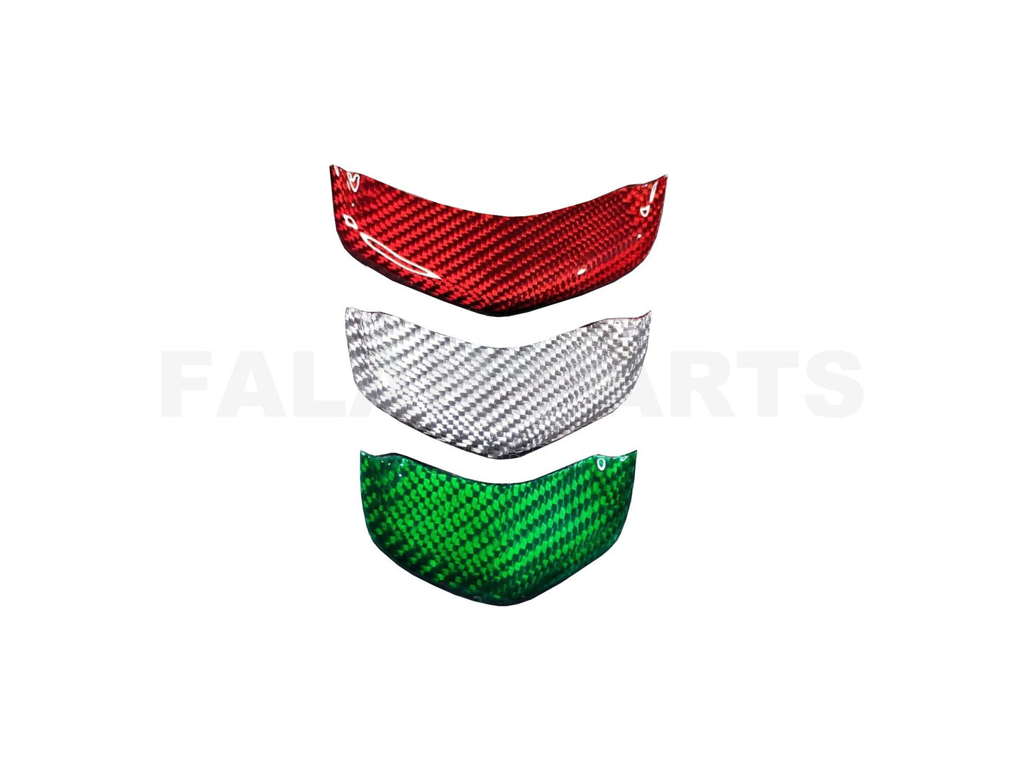 Carbon Fiber Horn Cover Inlay Tricolore | Vespa GTS/GTS Super/GTV HPE ('18-) SIP 98.99 Falan Parts