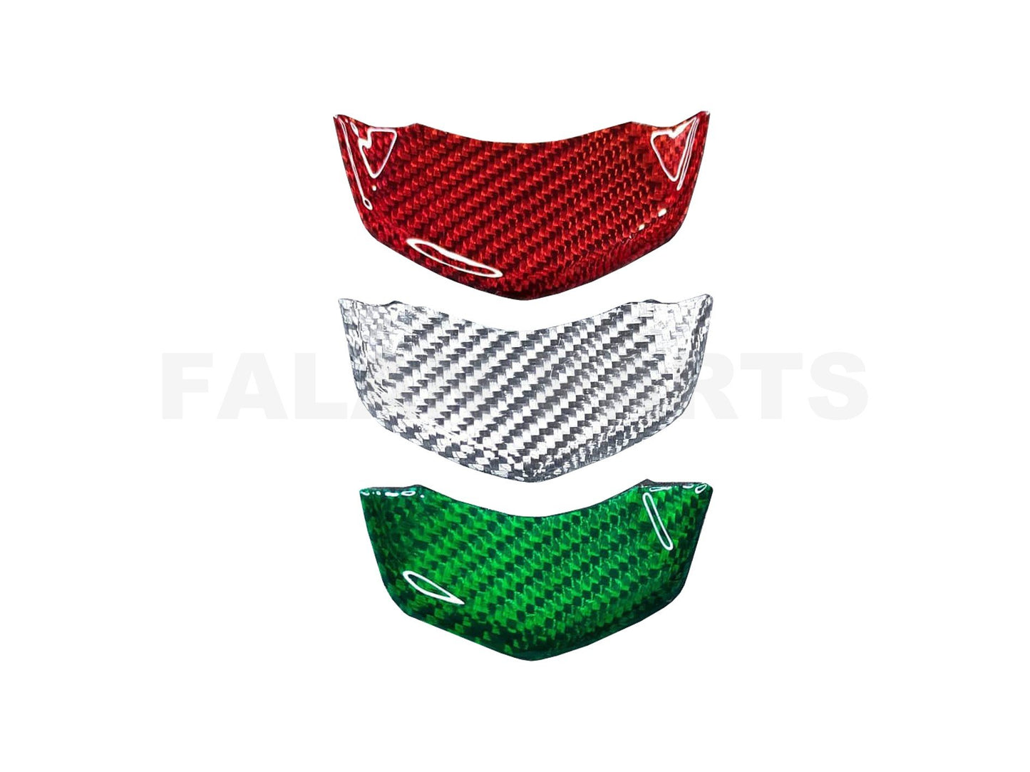 Carbon Fiber Horn Cover Inlay Tricolore | Vespa Primavera/Sprint 50-150cc ('18-) Falan Parts 59.99 Falan Parts