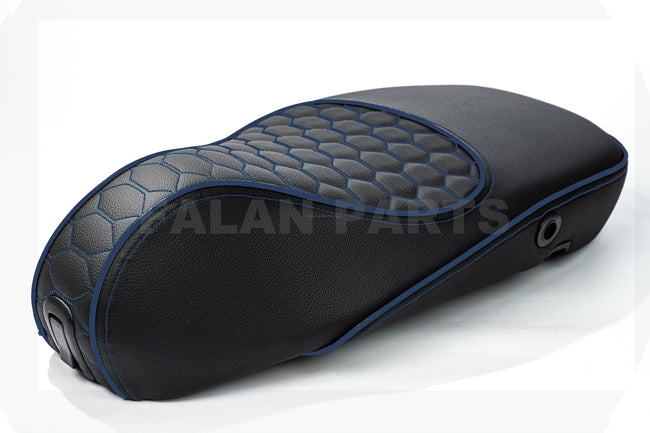 Custom Seat Deluxe Audi RS Midnight Blue | Vespa Sprint/ Primavera 50/125/150cc Falan Parts 379.95 Falan Parts