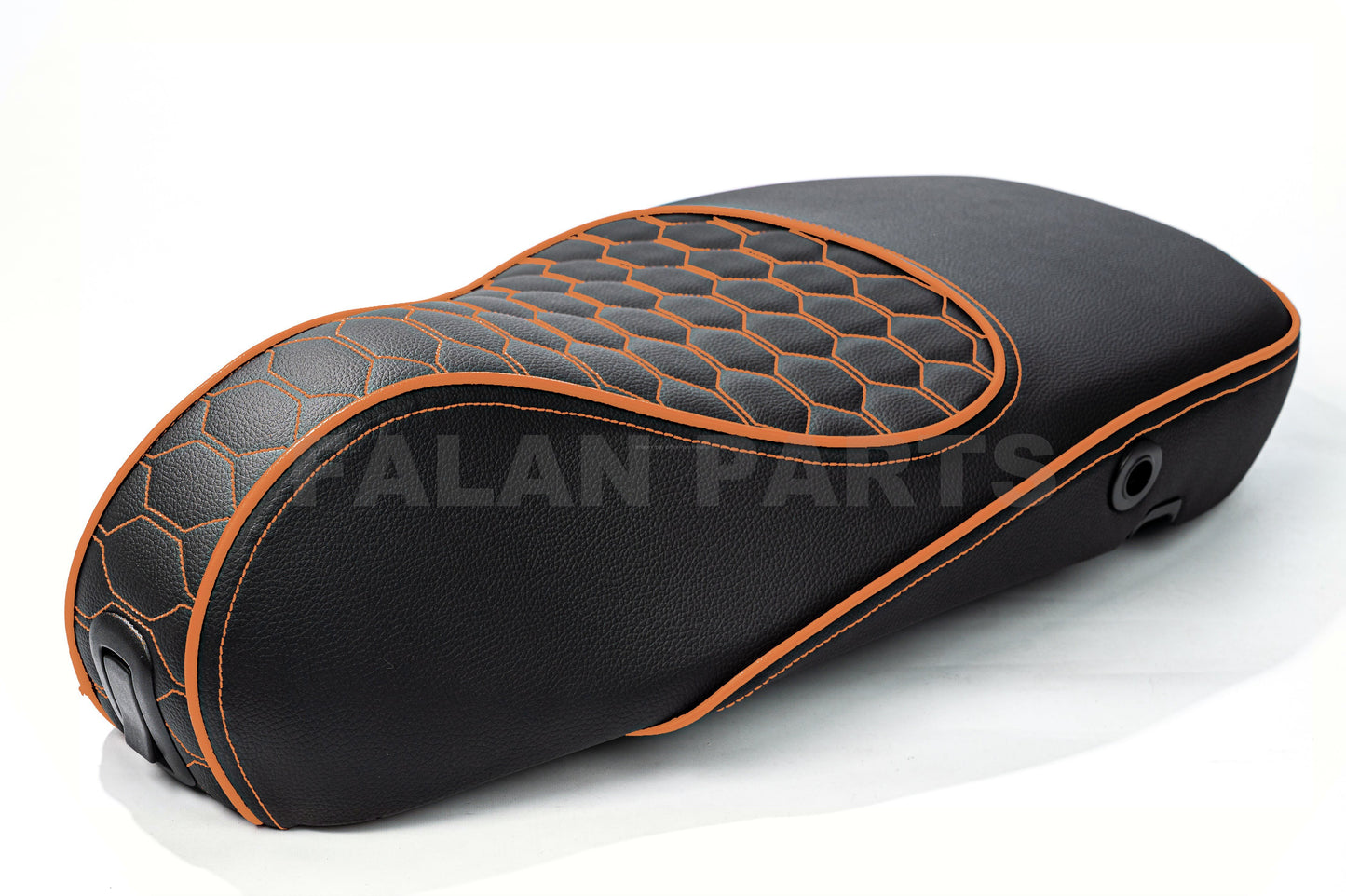 Custom Seat Deluxe Audi RS Orange | Vespa Sprint/ Primavera 50/125/150cc Falan Parts 379.95 Falan Parts