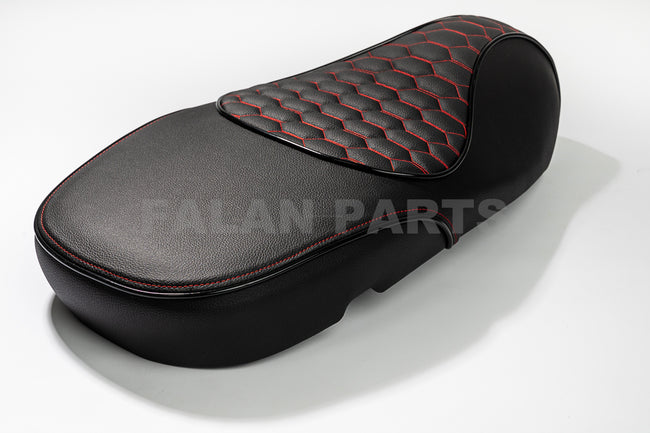 Custom Seat Deluxe Audi RS Red | Vespa Sprint/ Primavera 50/125/150cc Falan Parts 379.95 Falan Parts