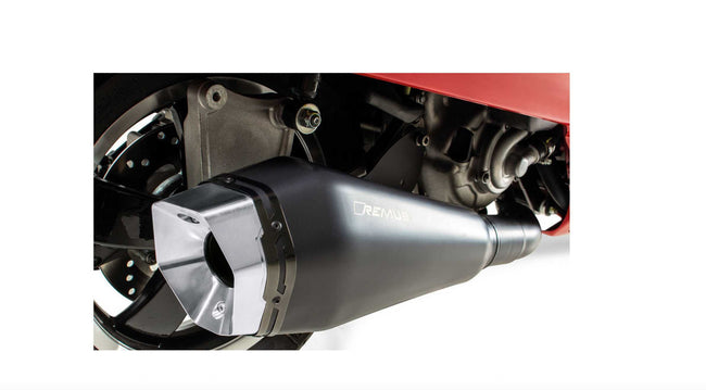 Exhaust REMUS RS stainless steel black | Vespa GTS 300cc Remus  Falan Parts