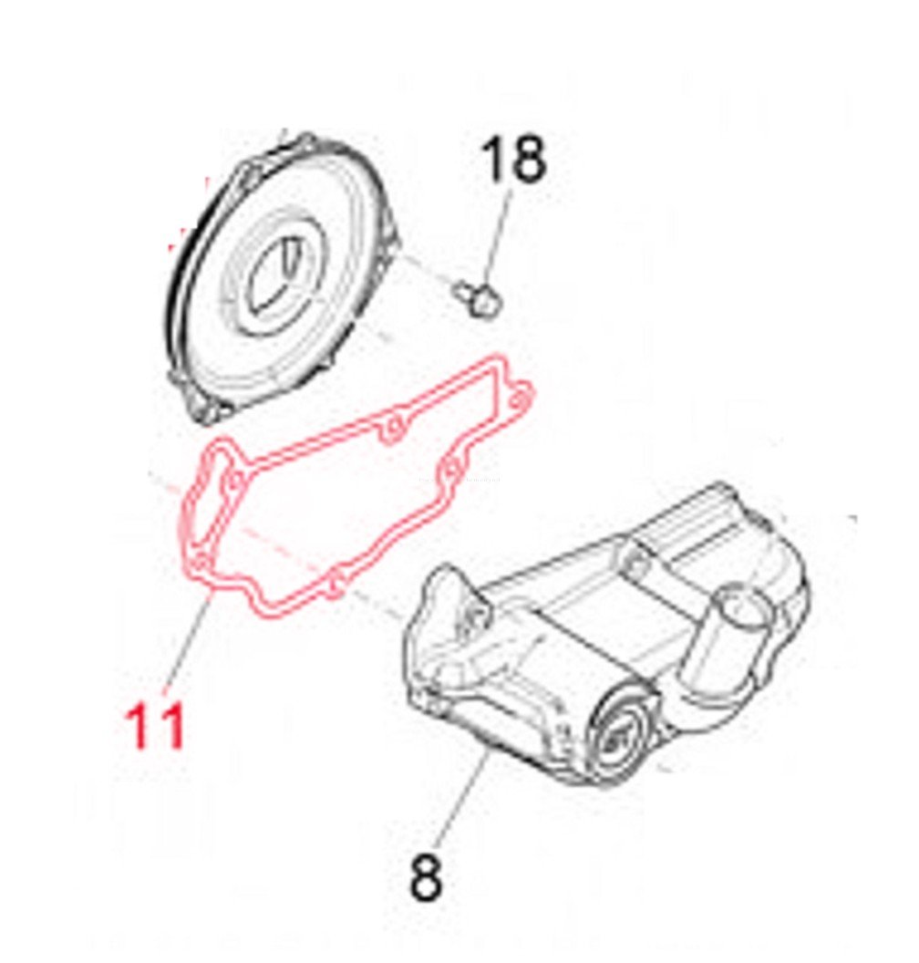 Gasket PIAGGIO Oilpan | Vespa ET4/LX/S/Primavera/ Sprint 50cc 4T Piaggio 4.37 Falan Parts