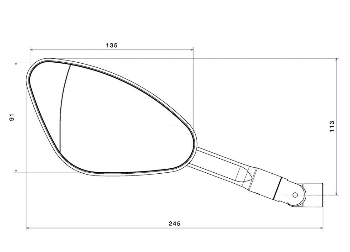 Mirror RIZOMA Genesi left | Vespa LX/LXV/S/GTS/GTS Super/GTV/GT 60/GT/GT L RIZOMA 159.95 Falan Parts