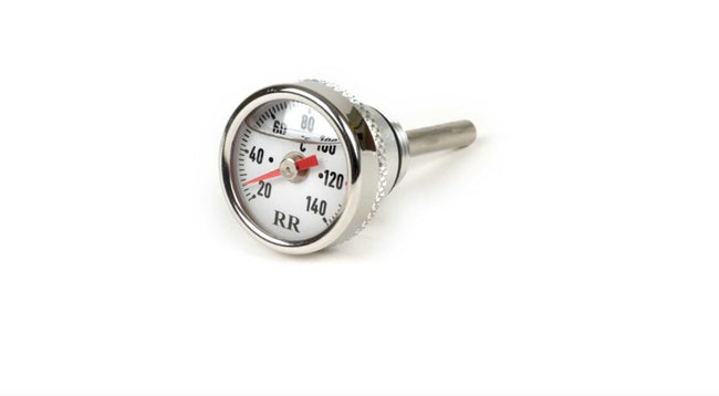Oil temperature gauge RR white dial | Vespa GT/GTS/ GTV/GTL/ S/LX/LXV/ ET4 125-300cc RR  Falan Parts