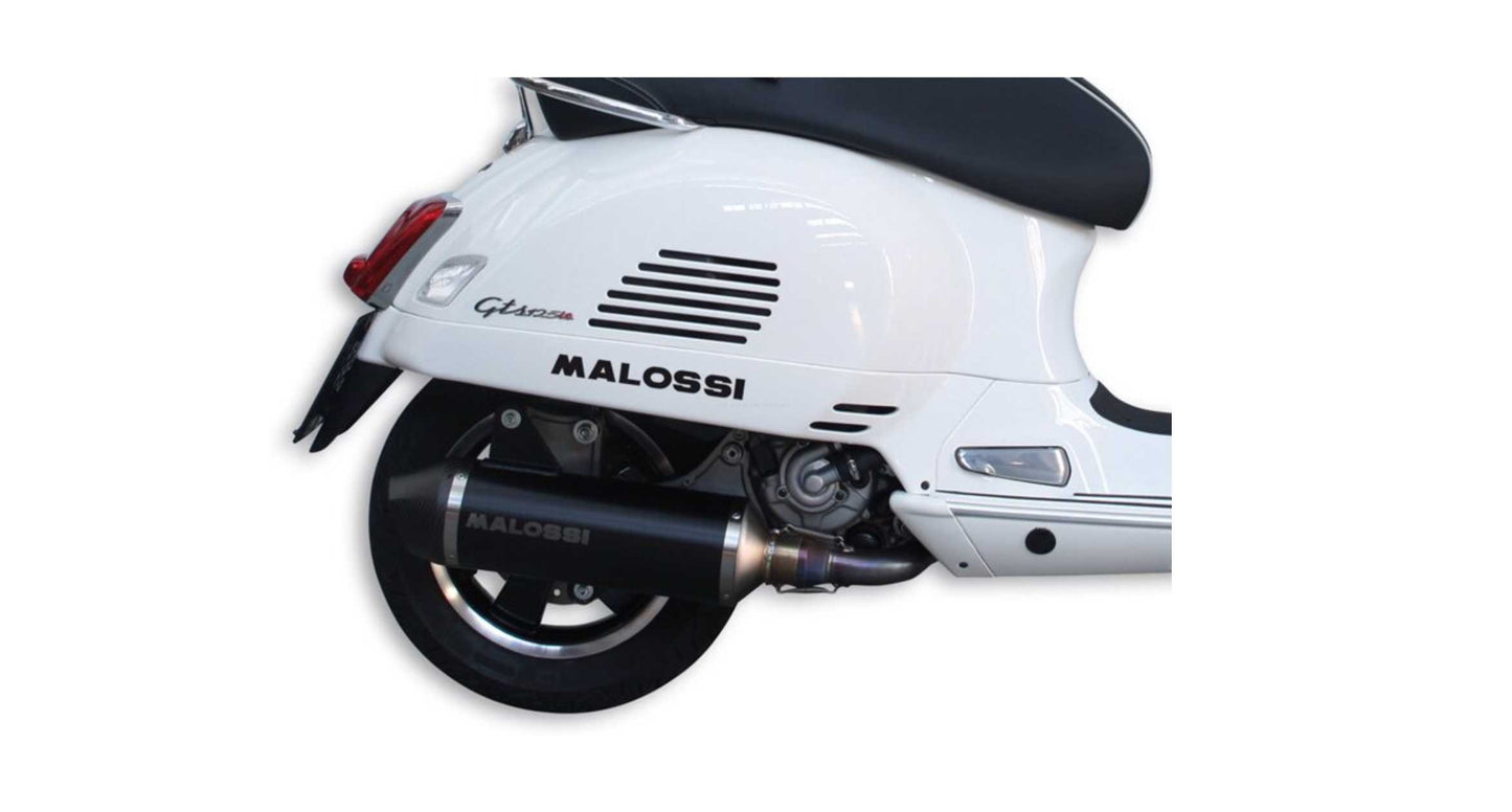 Racing Exhaust MALOSSI RX Black Edition | Vespa GTS/GTS Super/GTV/GT 60 125-300ccm i.e. 4T LC (-`16) Malossi Falan Parts
