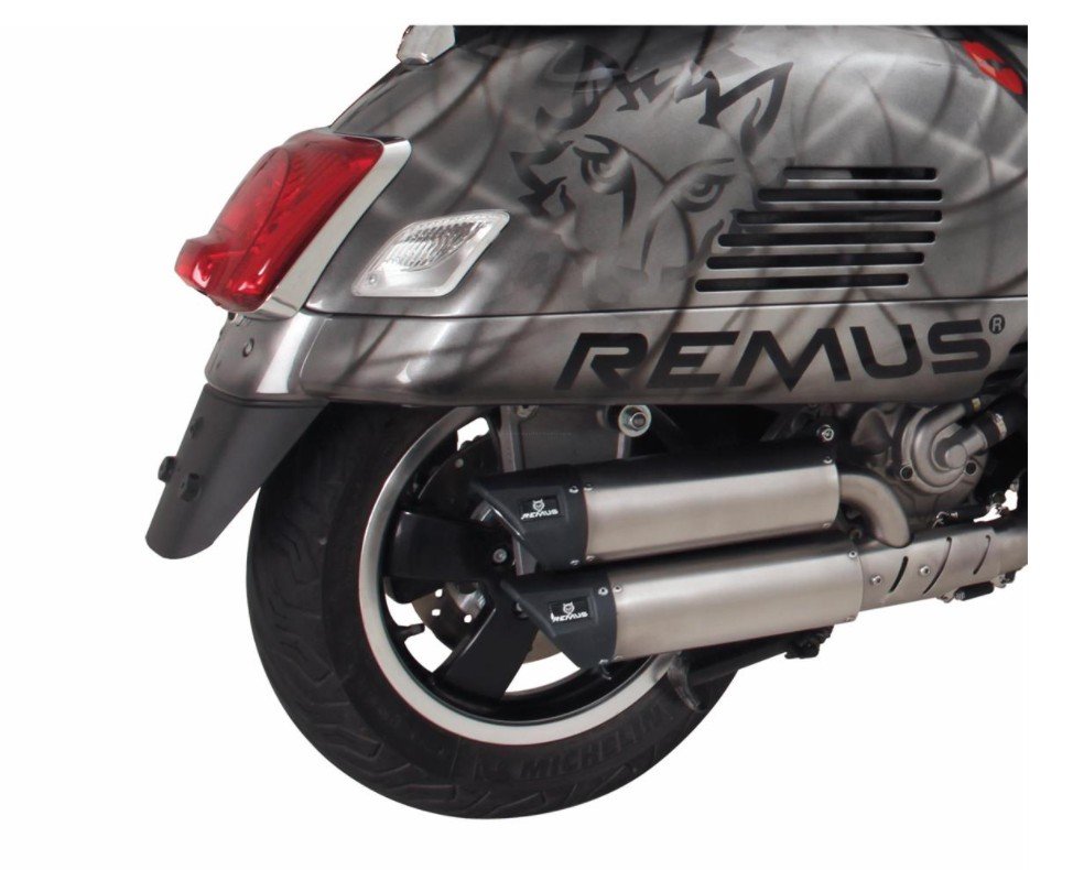 Racing Exhaust REMUS Dual Flow | Vespa GTS Models 300cc (`16-`20) E4 Remus 615.95 Falan Parts