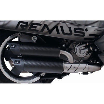 Racing Exhaust REMUS Dual Flow Carbon | Vespa GTS Models 300cc (`16-`20) Euro4 Remus 694.95 Falan Parts