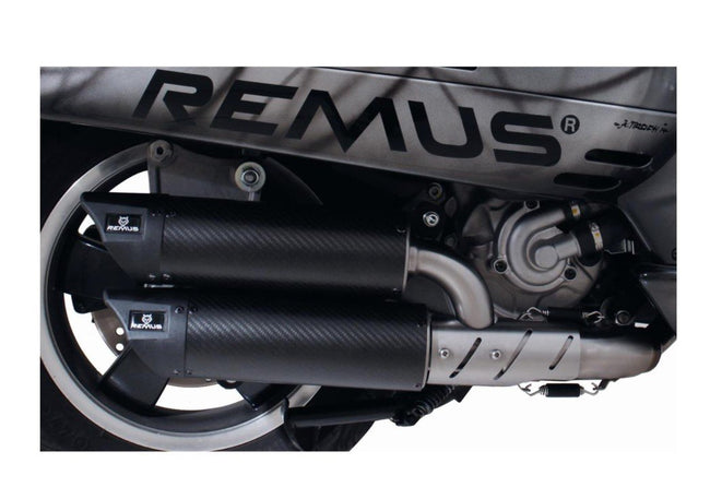 Racing Exhaust REMUS Dual Flow Carbon | Vespa GTS Models i.e. 125-300cc (-`16) Remus 749.85 Falan Parts