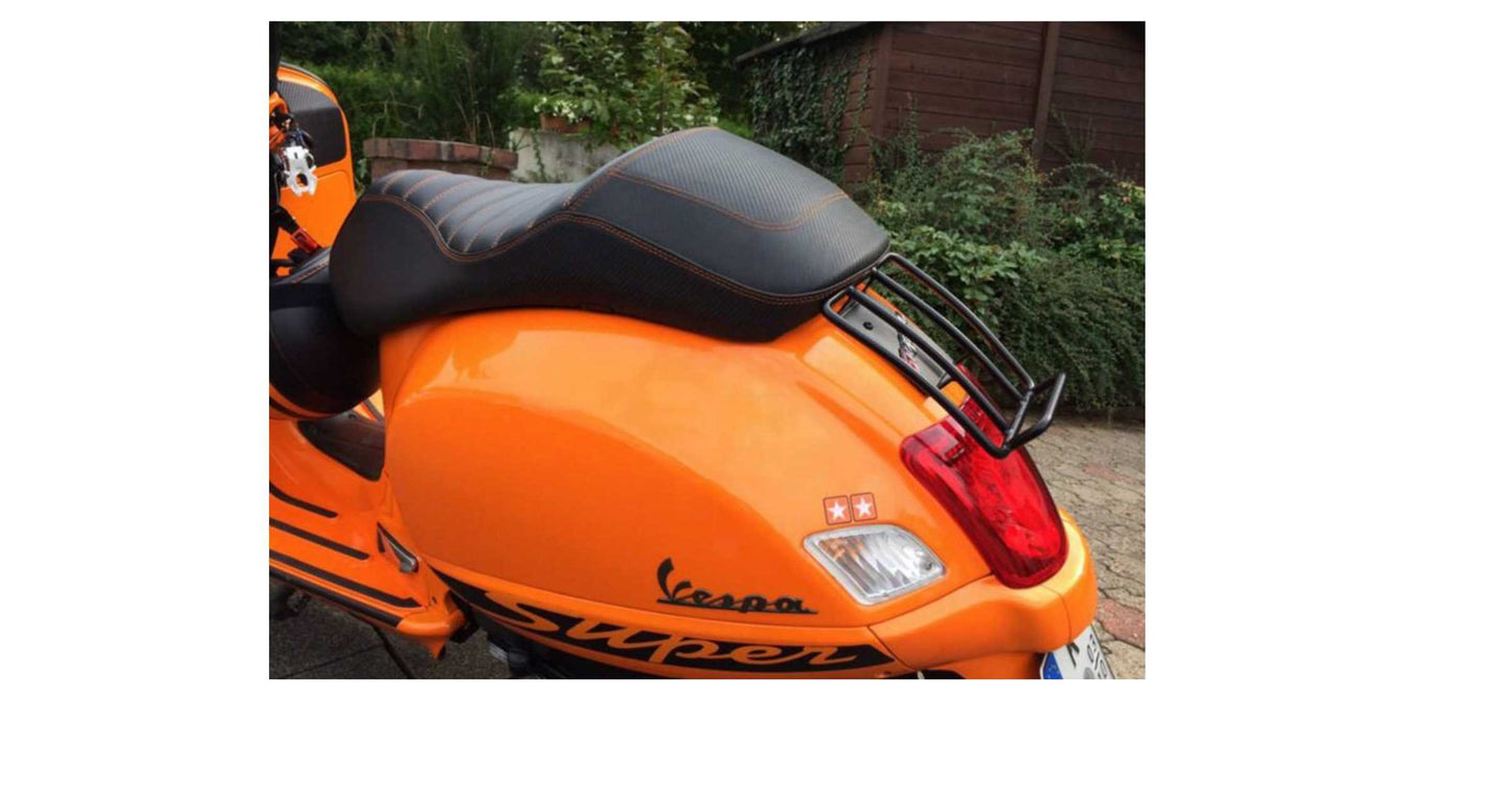 Rear rack CLASSIC RACKS matt black | Vespa GTS/GTV/GT/GTL 125-300cc (2014) Classic Racks Falan Parts